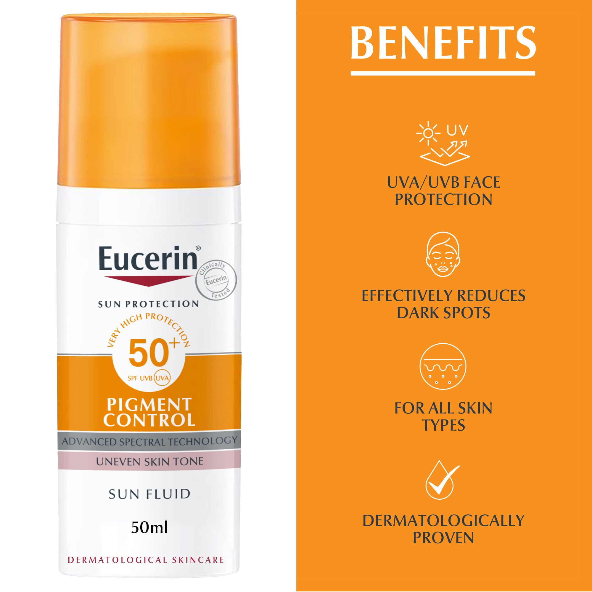 EUCERIN SUN Fluid Even Pigment Perfector SPF50 50ml