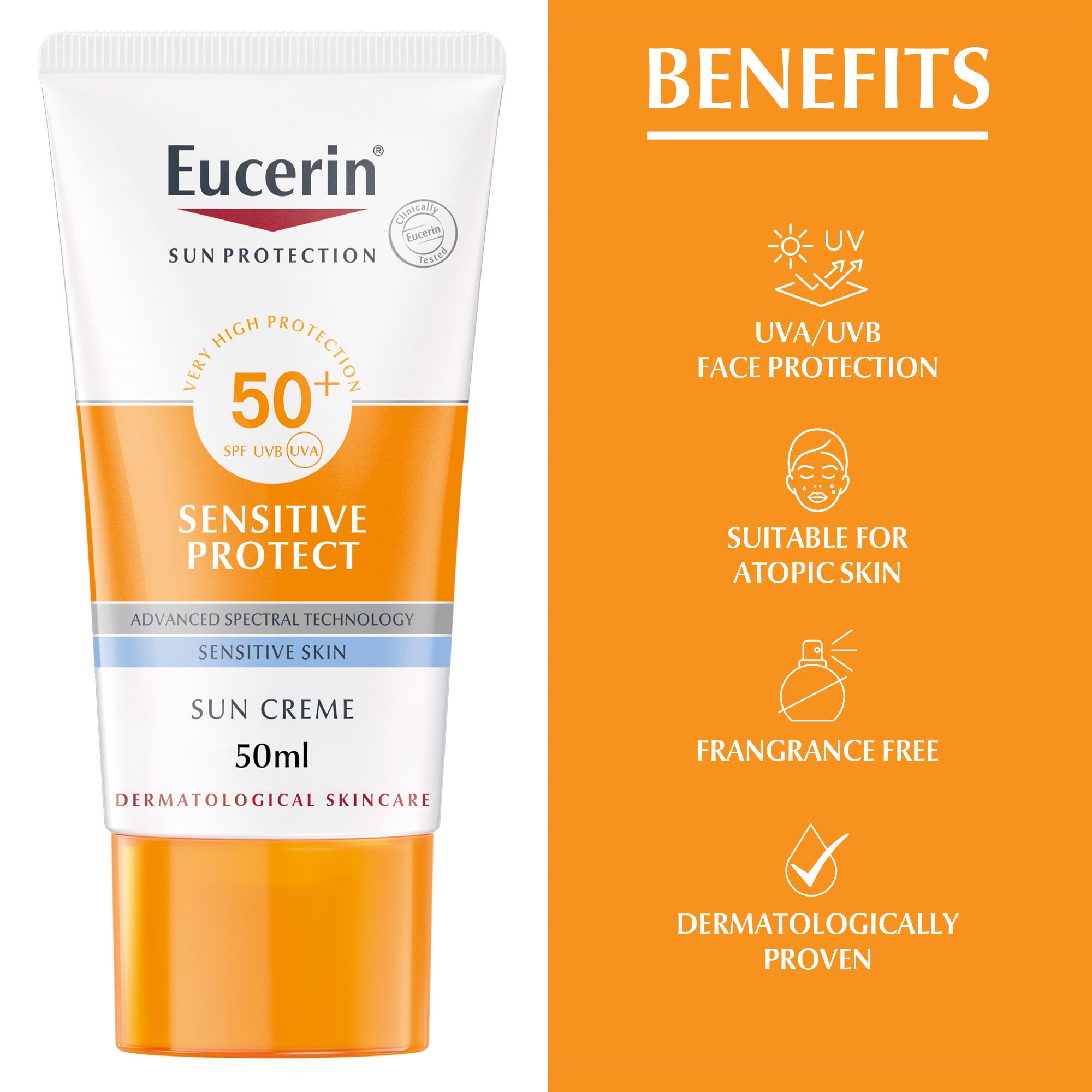 EUCERIN SUN Cream SPF 50+ 50ml